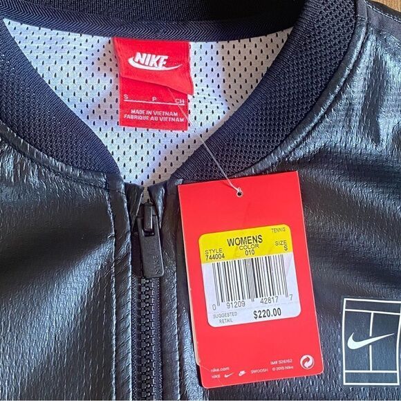 Nike 744004 Nikecourt tennis jacket full zip  black NWT - Picture 3 of 13